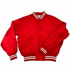 RED vintage windbreaker bomber jacket new without tags